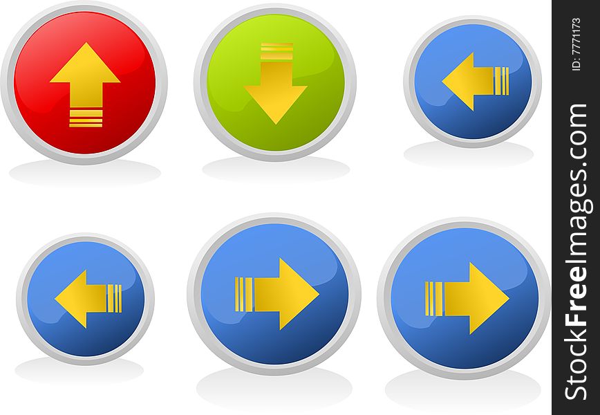 Illustration of web buttons set. Illustration of web buttons set