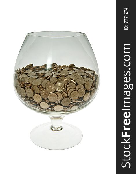 Glass with money