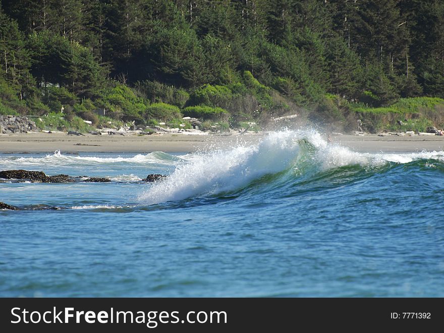 Surf on the pacific coast on vancouver island. Surf on the pacific coast on vancouver island