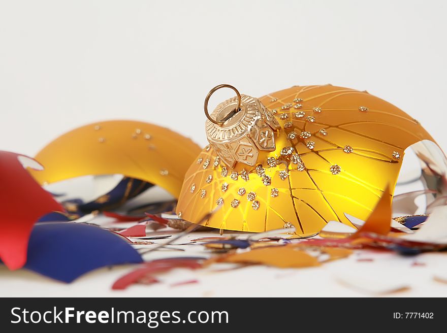 A bunch of broken christmas toys isolated on white. A bunch of broken christmas toys isolated on white