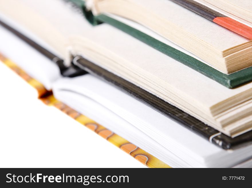 Some books isolated on white