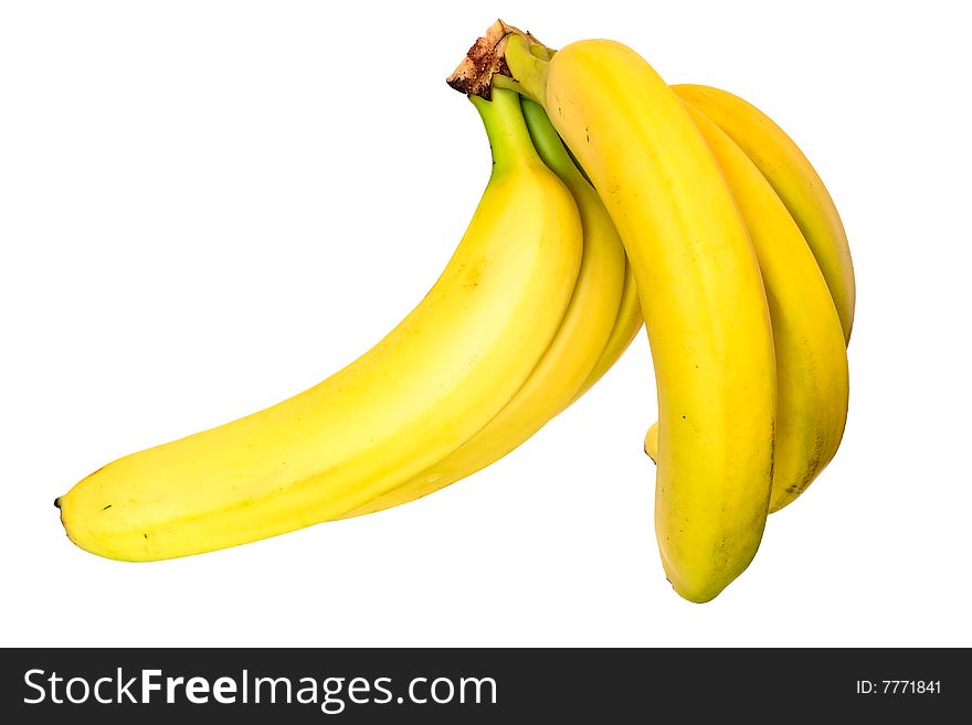 Bananas isolated on white background.