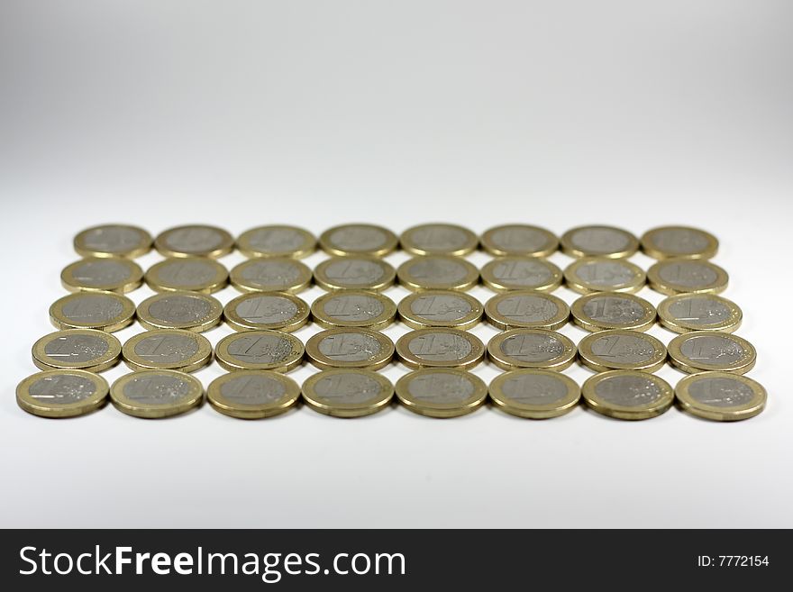 Square Of One Euro Coins