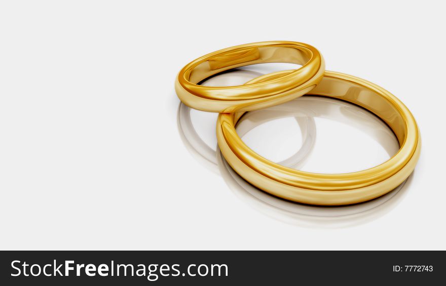 Wedding rings on a nice white background. Wedding rings on a nice white background