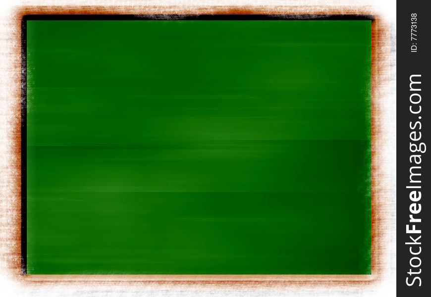 Green board illustration on white background with blur frame. Green board illustration on white background with blur frame