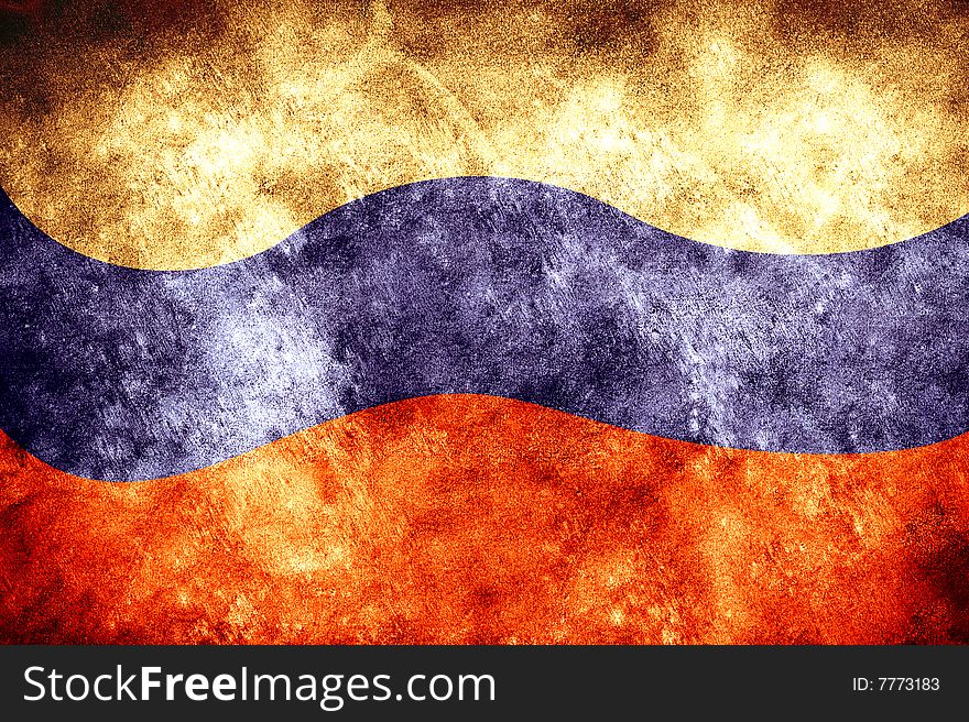 Grunge russian flag