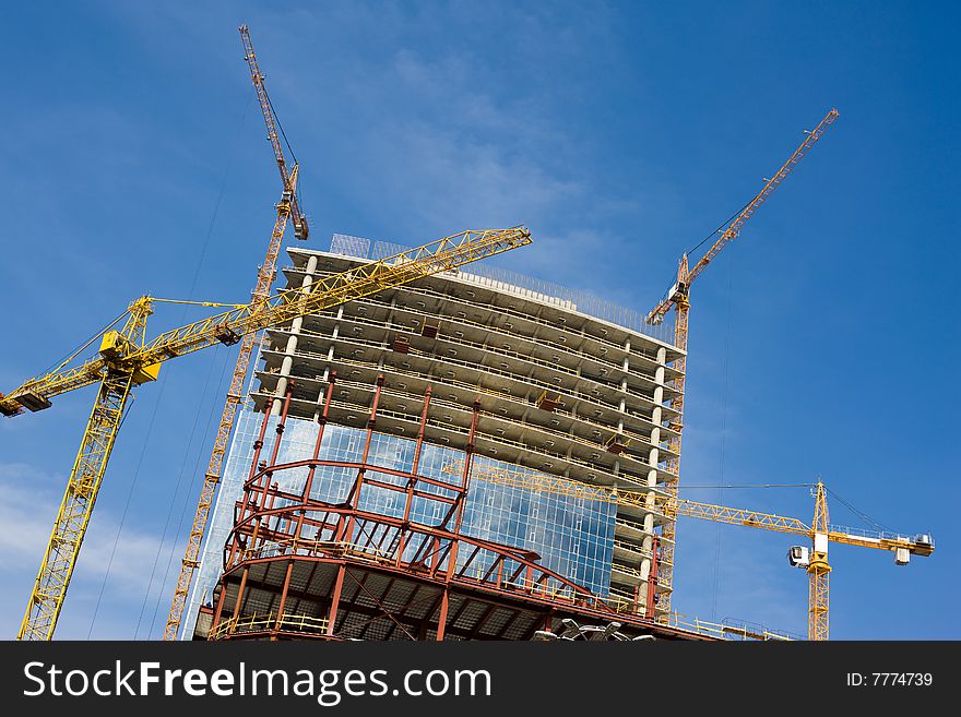 City series: new modern building under construction