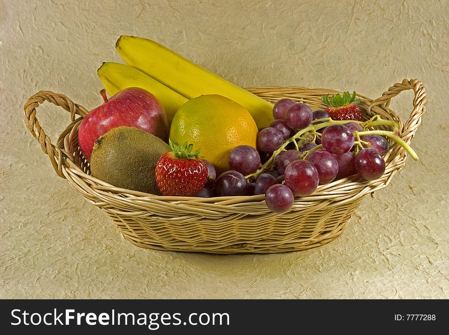 Fresh fruits in a basket. Fresh fruits in a basket