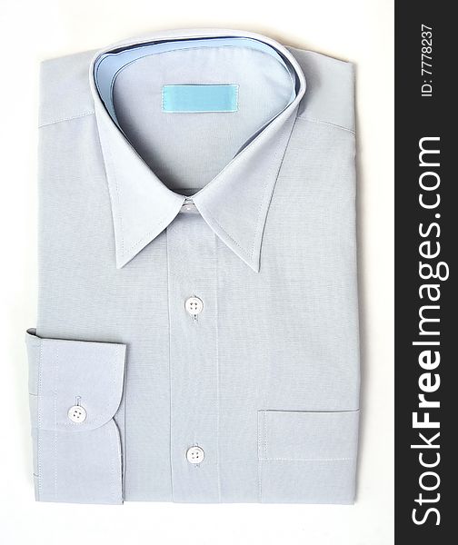 Blue business shirt on white
