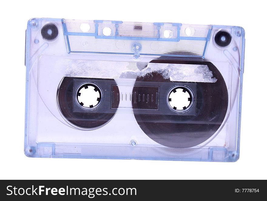 Old tape isolated on white