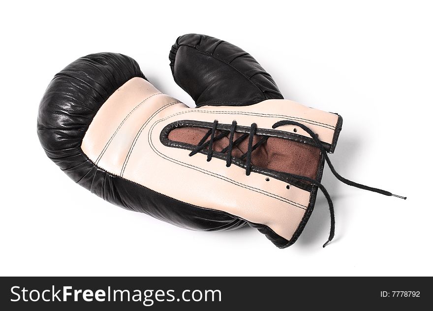 Classical boxing-glove on white background
