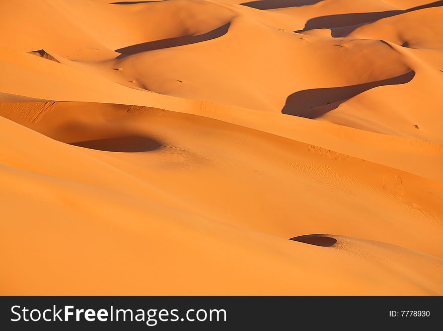 Sahara desert - magic colors during sunrise