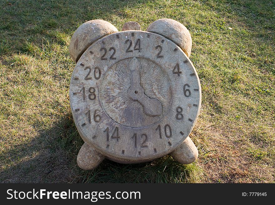 Stone twenty-four-hours alarm-clock