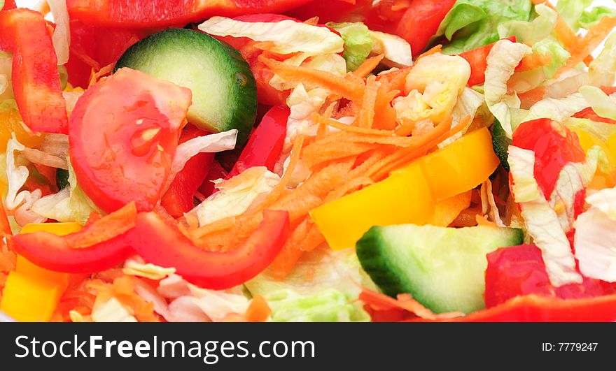 A fresh salad filling the frame an ideal background
