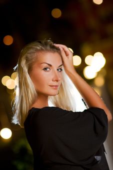 Blond Woman Outdoors Stock Image Blond Woman Outdoors Stock Image