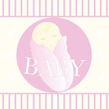 Baby Girl Card Stock Photos Baby Girl Card Stock Photos
