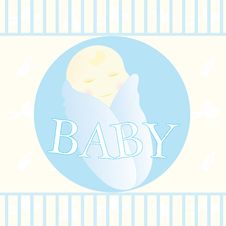 Baby Boy Card Royalty Free Stock Photo