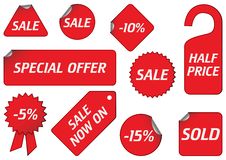 Vector Set Of Tags Stock Image