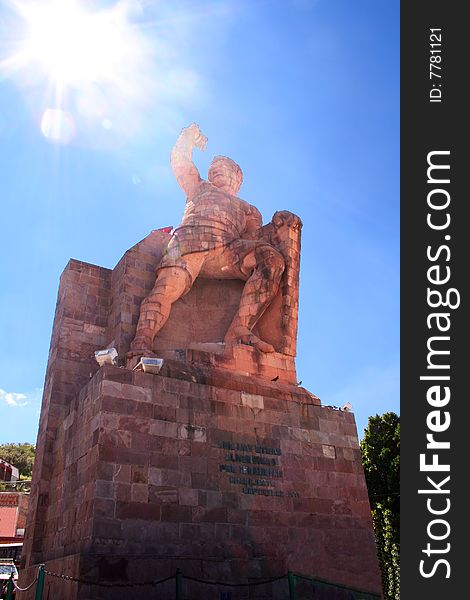 This is the Pipila Monument in Guanajuato / Mexico