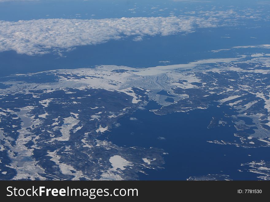 View of earth on the sky. View of earth on the sky