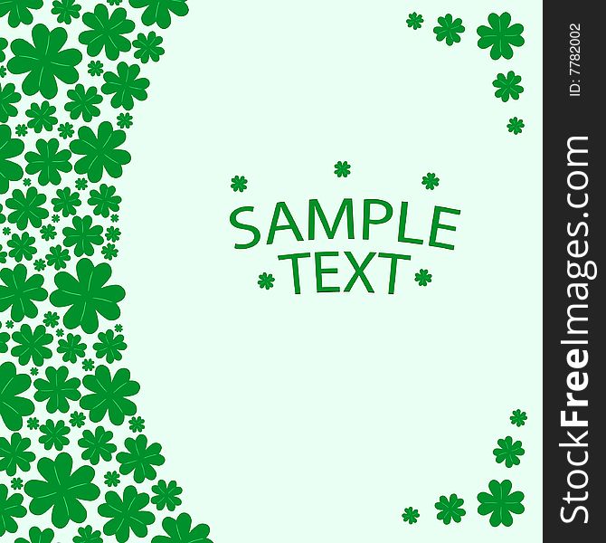 Patrick's green banner. Vector illustration