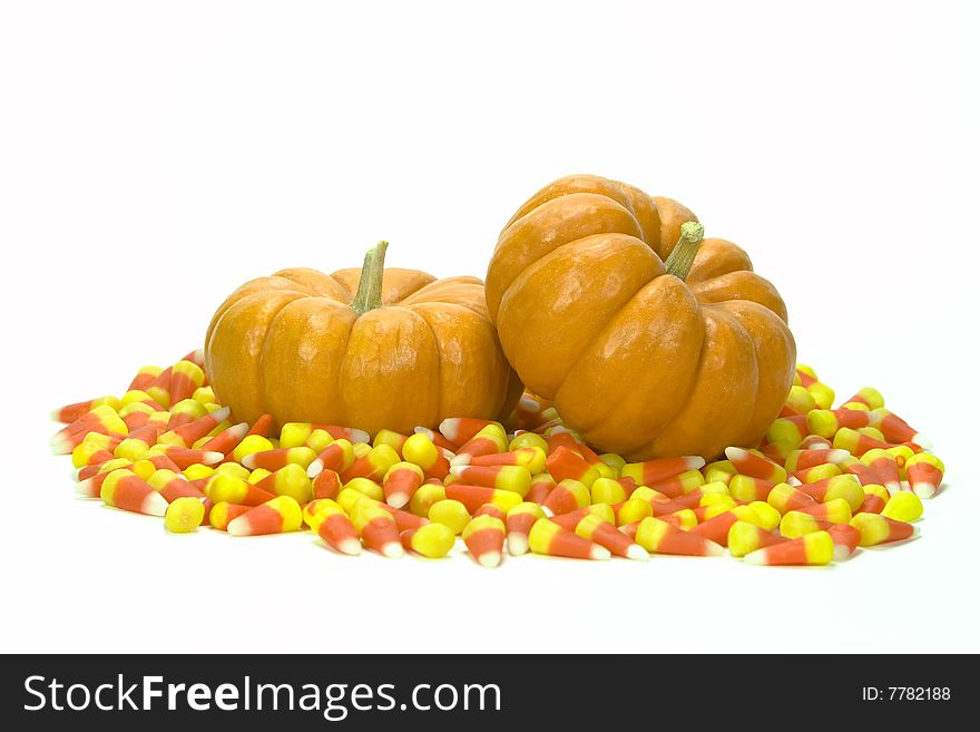 Mini Pumpkins in Candy Corn