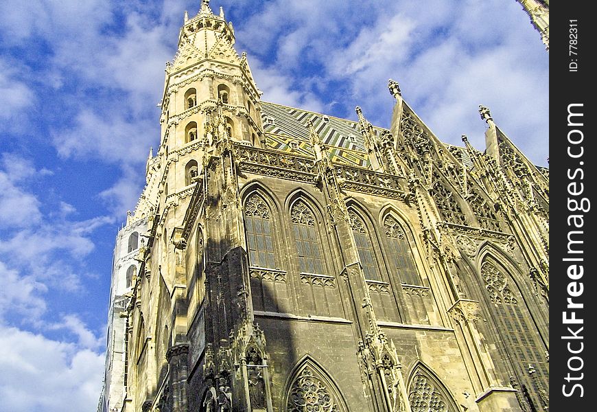 Architecture of Stephansdom cathedral in Vienna, Austria. Architecture of Stephansdom cathedral in Vienna, Austria
