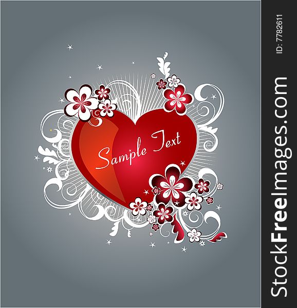 Background With Heart For Valentine Day