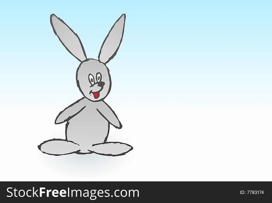 Vector illustration of Easter Bunny