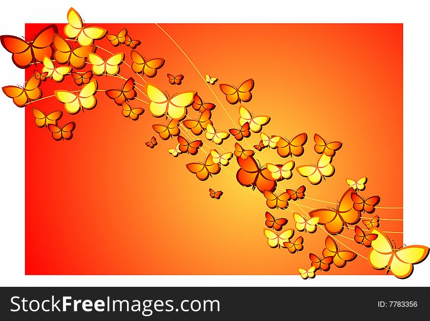 Vector illustration of butterfly background. Vector illustration of butterfly background