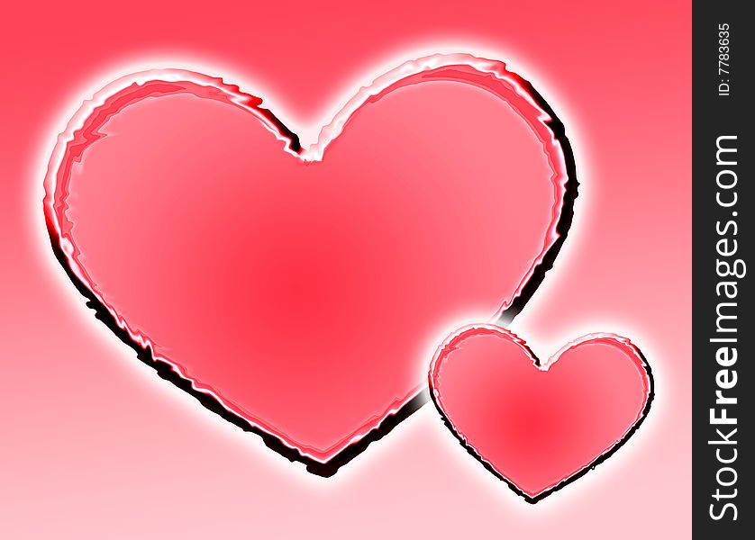 Two Hearts Background