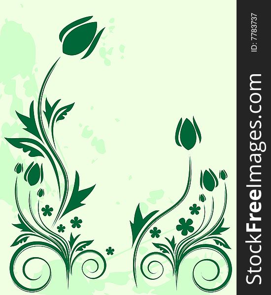 Green Floral Background