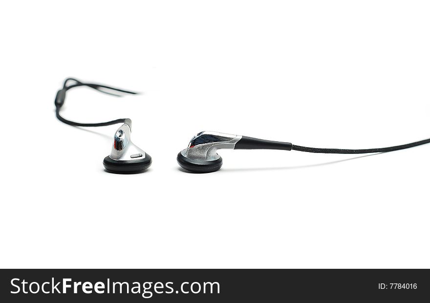 Pair of headphones isolated on white