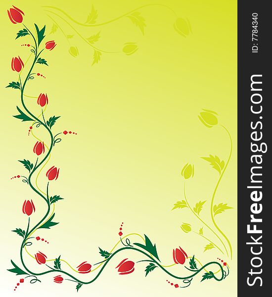 Floral background with place for your text