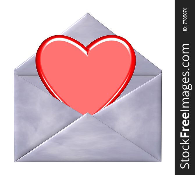 Valentine letter - computer generated image