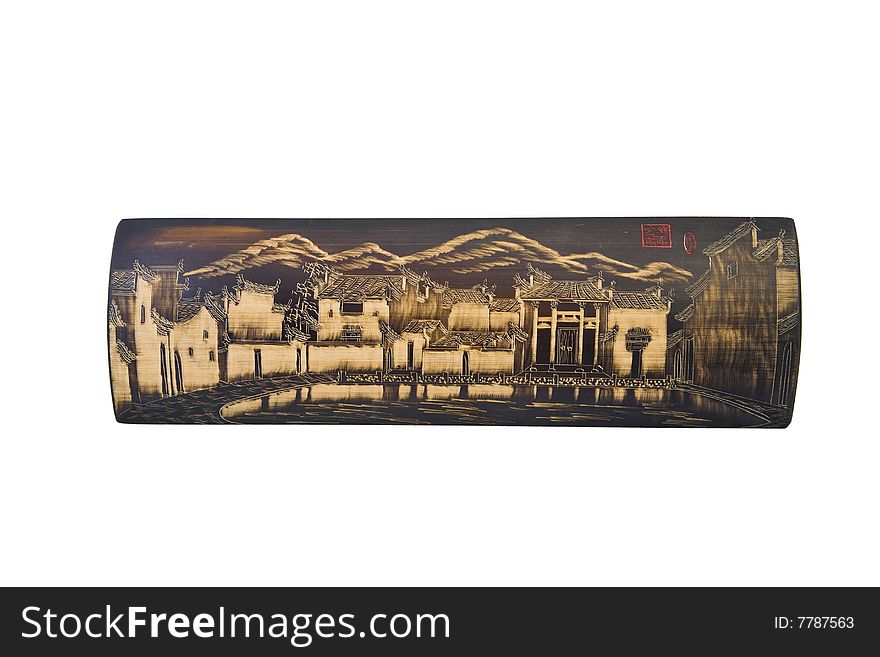 This is a World Heritage Hongcun China-made bamboo carving handicrafts