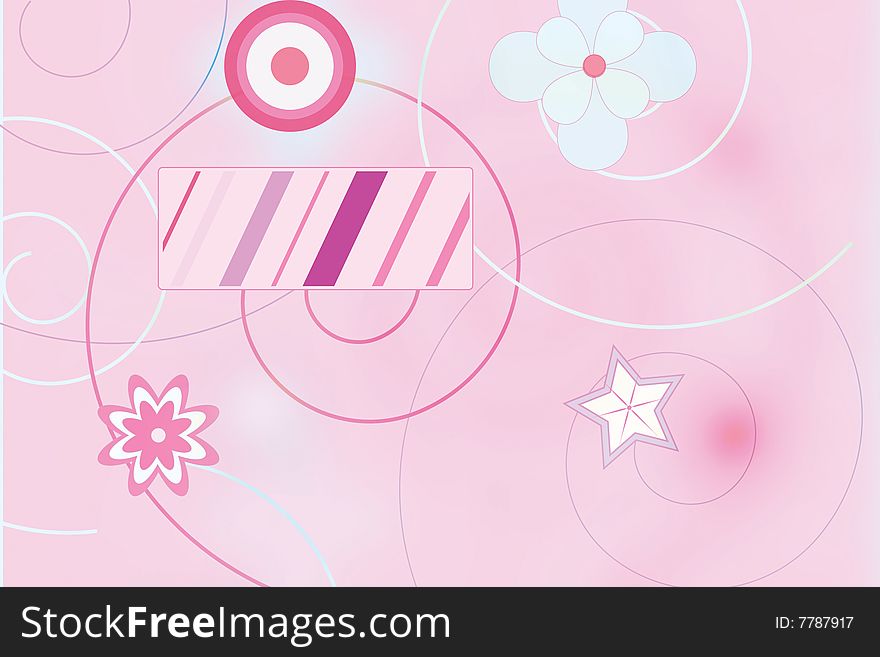 Different symbols on pink background. Different symbols on pink background