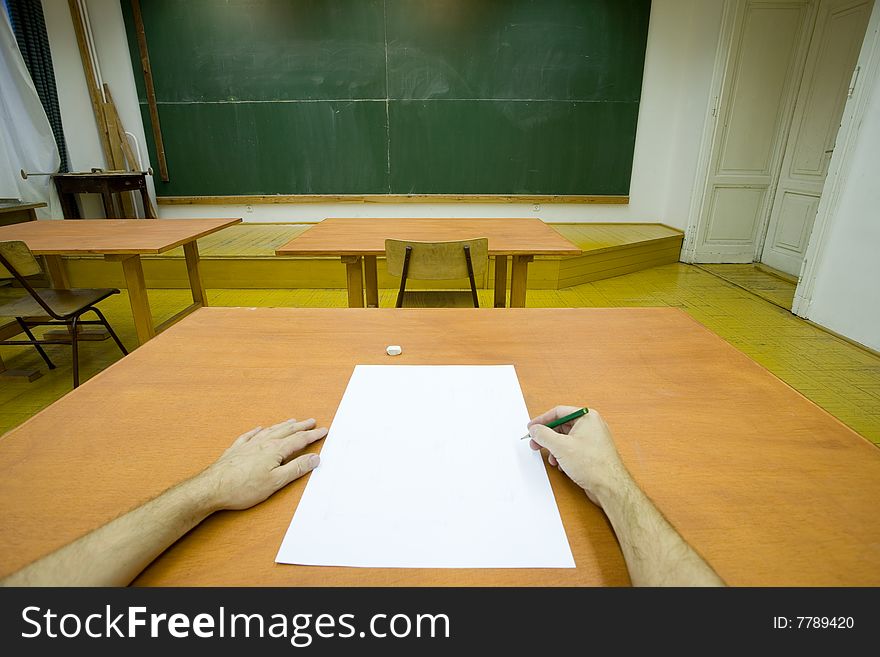 Empty classroom