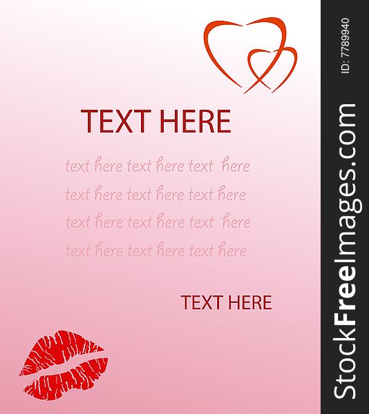 Valentine's love letter vector illustration