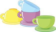 Cups And Saucers Royalty Free Stock Photo Cups And Saucers Royalty Free Stock Photo