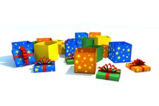 Isolated Opened Gift Boxes Royalty Free Stock Photo
