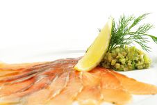 Salt Salmon With Avocado Frappe Stock Photo Salt Salmon With Avocado Frappe Stock Photo