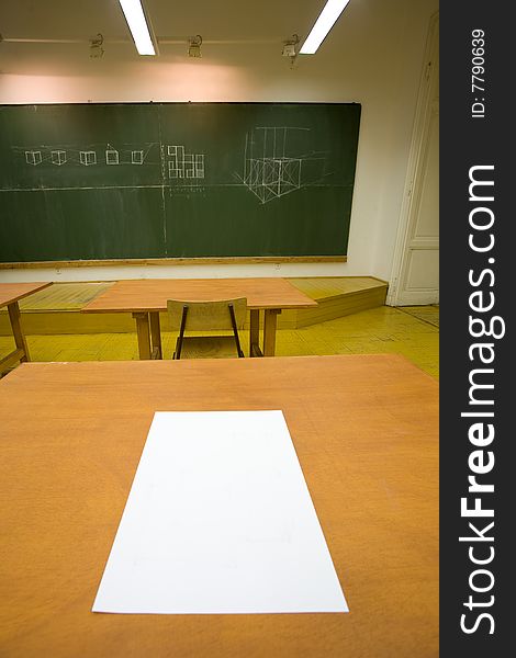 Empty classroom