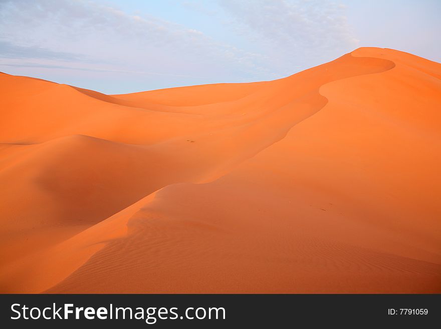 Sahara desert - magic colors during sunrise