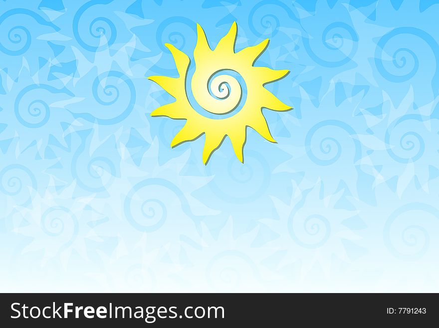 Vector illustration of The Sun