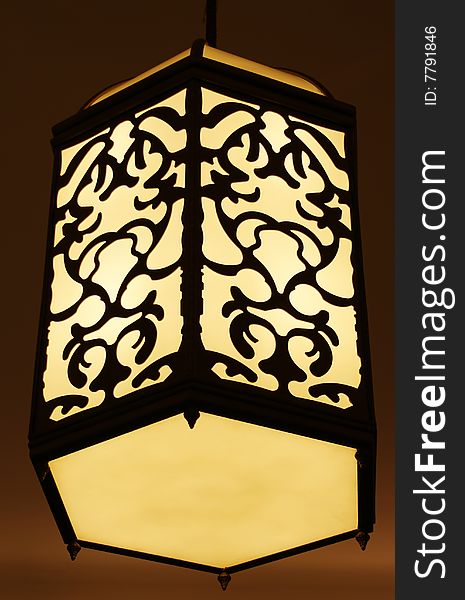 Oriental style indoors black lantern
