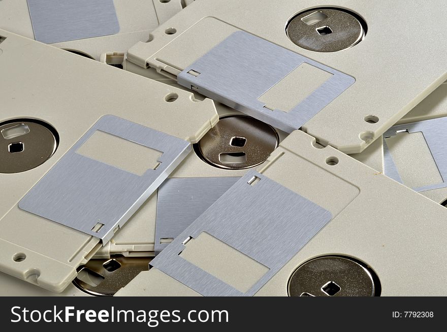 Blank, computer floppies - magnetic storage media.
