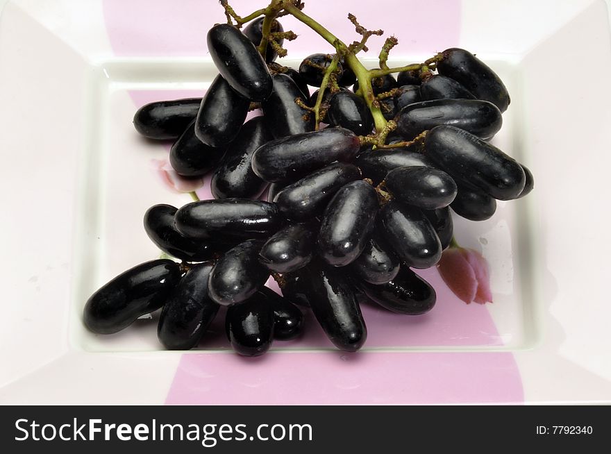 Black, seedless grapes - safe, nutritious and ready to eat.