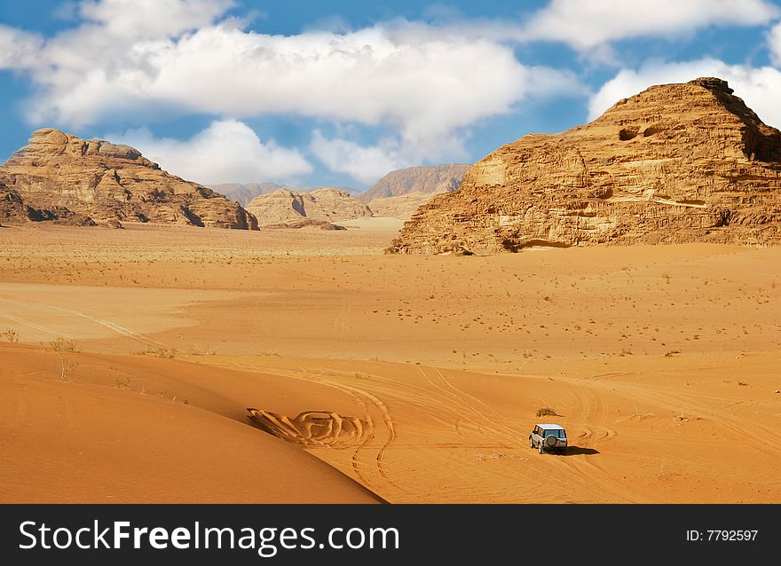 Jeep Car In Desert