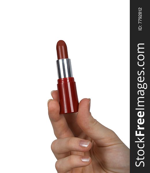 Hand With Lipstick